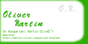 oliver martin business card